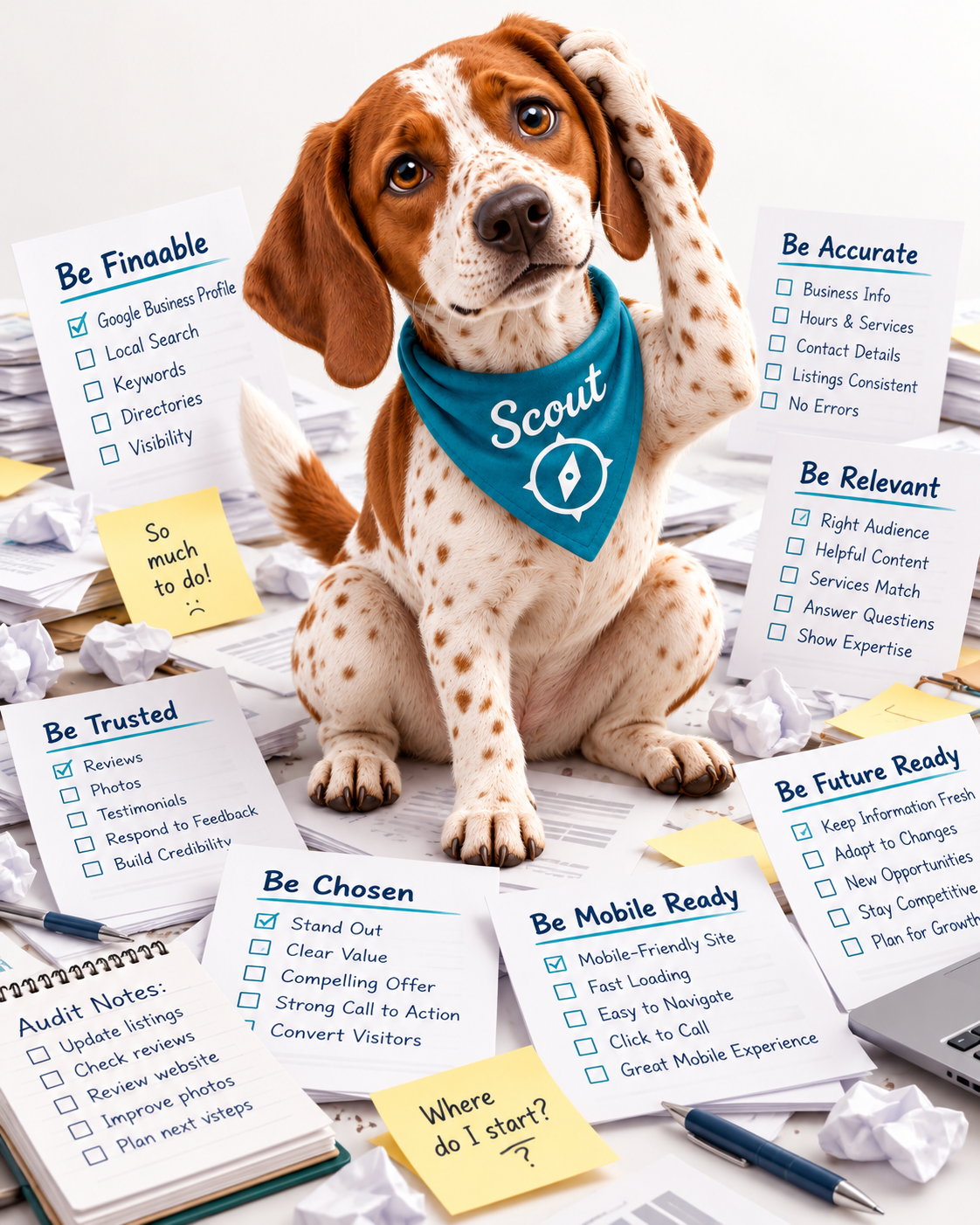 Scout with audit checklist